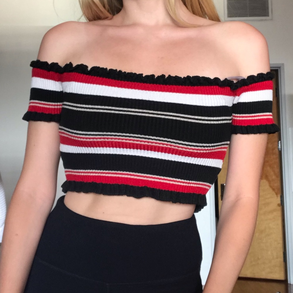 Off the shoulder crop top